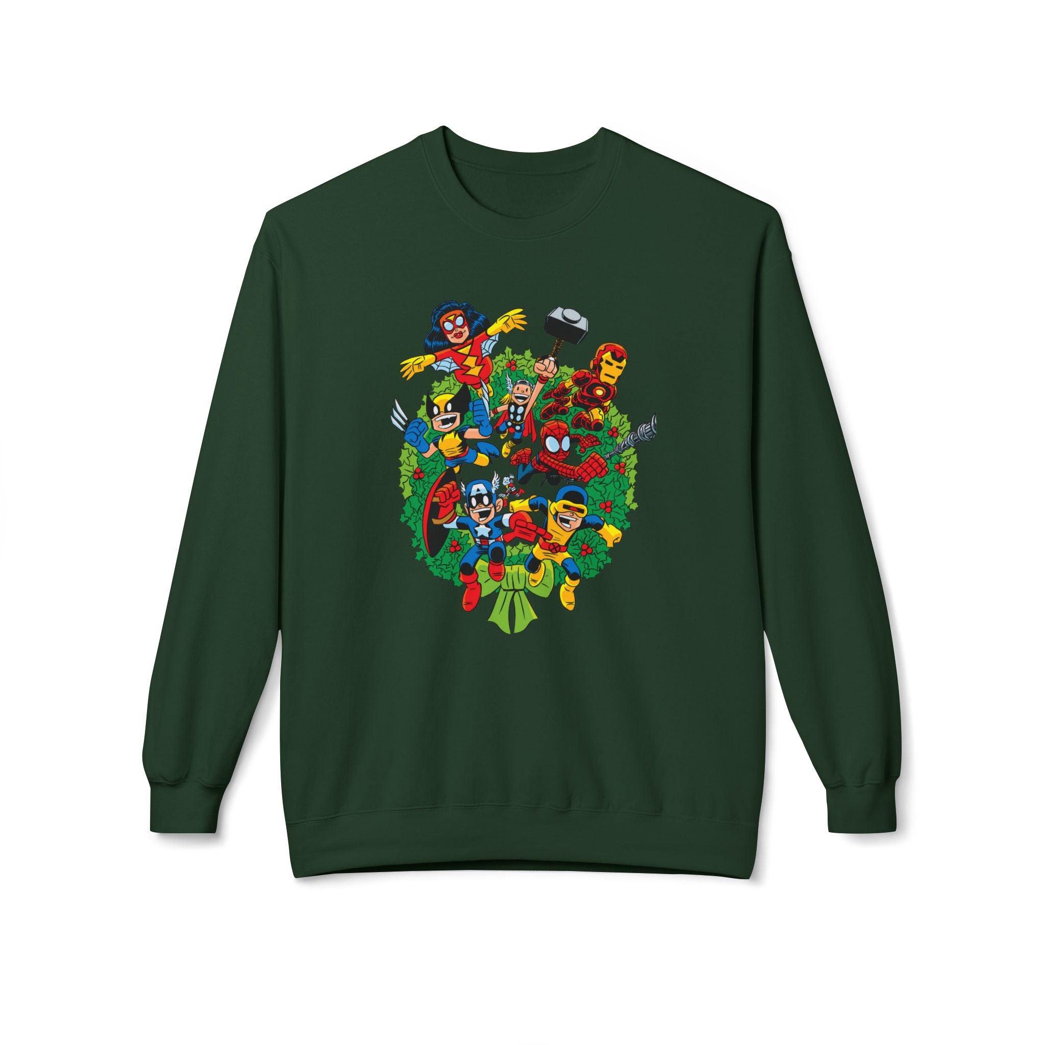 Avengers Christmas Fleece Crewneck Sweatshirt